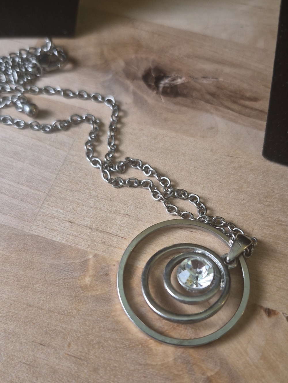 Silver Tone Women's Necklace and Earring Set - Metallic Silver - Picture 3 of 7